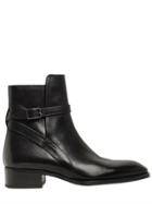 Louis Leeman Buckle Leather Ankle Boots