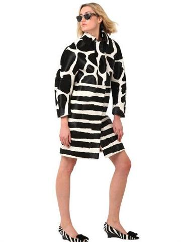Burberry Prorsum - Zebra Printed Ponyskin Coat