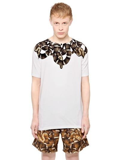 Marcelo Burlon County Of Milan Cotton Jersey Snake T-shirt