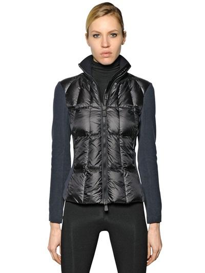 Moncler Grenoble Quilted Nylon & Fleece Sweatshirt