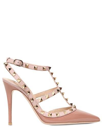 Valentino - 100mm Rockstud Patent Leather Pumps