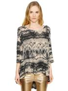 Mes Demoiselles Celeste Printed Textured Cotton Top