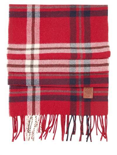 Dsquared - Tartan Wool Fringed Scarf