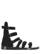 Ad Ann Demeulemeester Suede Cage Sandals With Buckles