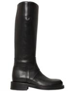 Ann Demeulemeester 30mm Brushed Leather Riding Boots