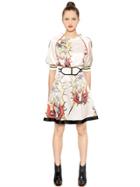 Tsumori Chisato Super Woman Printed Silk Satin Dress
