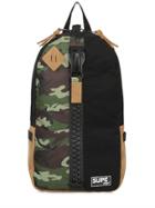 Supe Design Camo Print Canvas Day Backpack