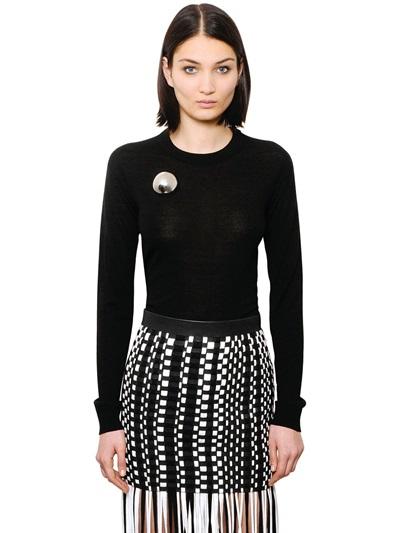 Anne Sofie Madsen Embellished Wool Sweater