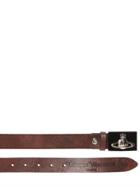 Vivienne Westwood 35mm Orbit Buckle Smooth Leather Belt