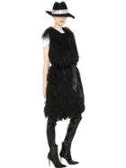 Wanda Nylon Shearling & Vinyl Vest