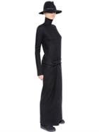 Yohji Yamamoto Wool Jersey & Thin Flannel Dress