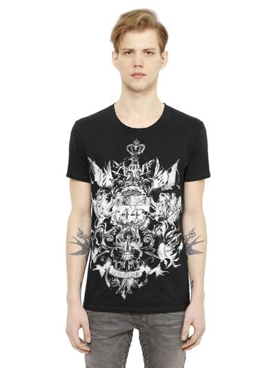 Balmain Lions Printed Cotton T-shirt