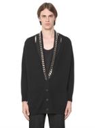 Givenchy Wool Cardigan With Chain Detail