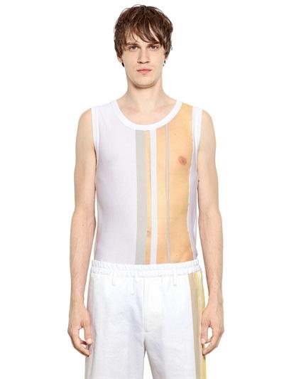 Jil Sander Cotton & Tulle Tank Top