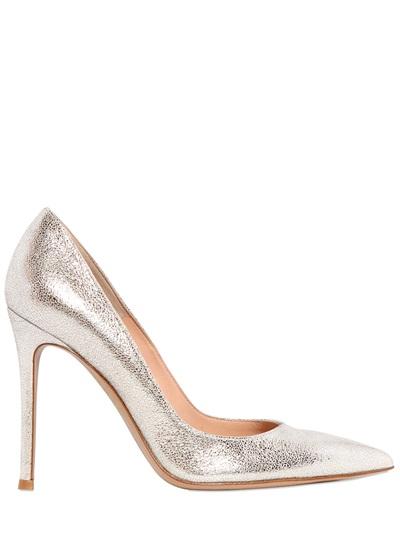 Gianvito Rossi 100mm Crackled Leather Pumps