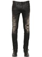 Roberto Cavalli 17cm Destroyed Stretch Denim Jeans