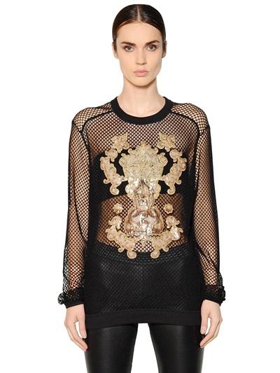 Antpitagora Baroque Embroidered Net Top