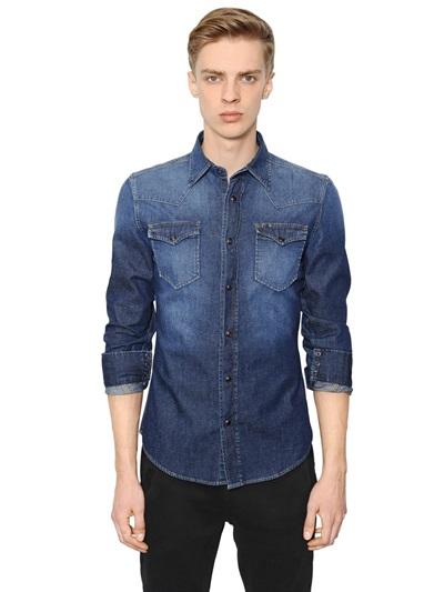 Hydrogen Avvocato Denim Western Shirt