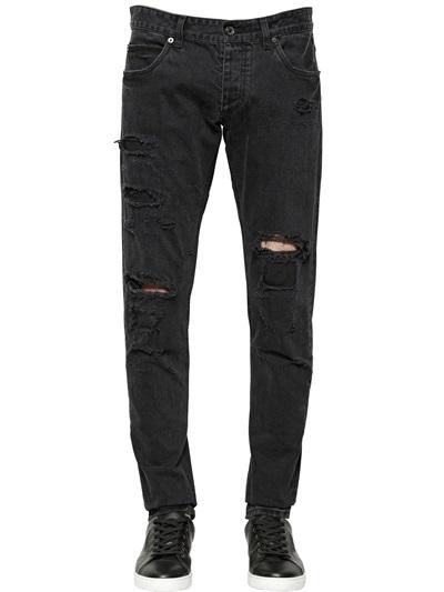 Dolce & Gabbana 18cm Slim Fit Destroyed Denim Jeans