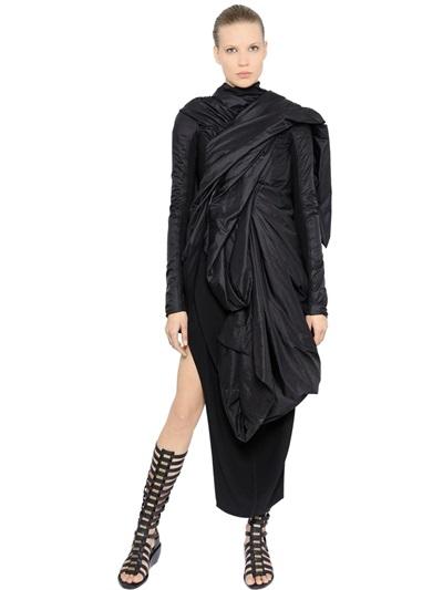 Rick Owens Wrapped Quilted Nylon Jacket