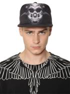 Marcelo Burlon County Of Milan Talca Printed Canvas Baseball Hat