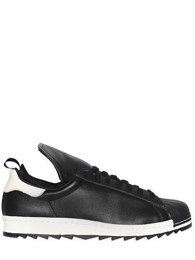 Adidas Originals Blue Super Star Leather Sneakers