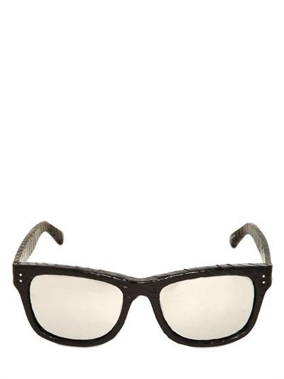 Linda Farrow - Squared Watersnake Sunglasses