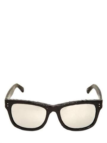 Linda Farrow - Squared Watersnake Sunglasses