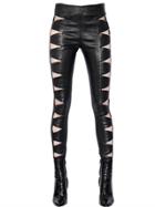 Saint Laurent Zip Cutout Stretch Nappa Leather Pants