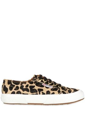 Superga For The Blonde Salad - Leopard Printed Ponyskin Sneakers