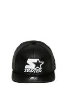 Starter Black Label Logo Embroidered Leather Baseball Hat