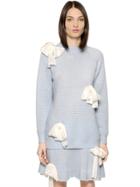 Anna K Wool Blend Sweater With Bows