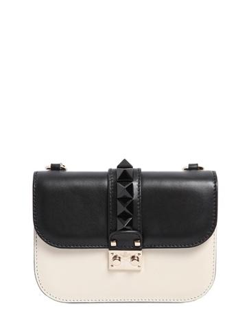 Valentino - Small Lock Two Tone Leather Shoulder Bag