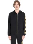 Moschino Underwear Zip-up Logo Cotton Sweatshirt