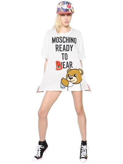Moschino Ready To Bear Printed Cotton T-shirt