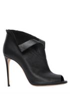 Casadei 10mm Open Toe Leather Ankle Boots