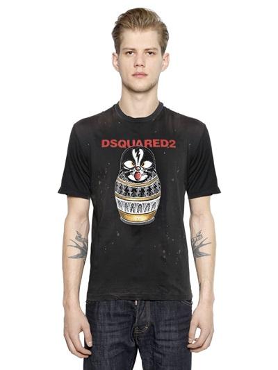 Dsquared2 Matrioska Printed Cotton T-shirt