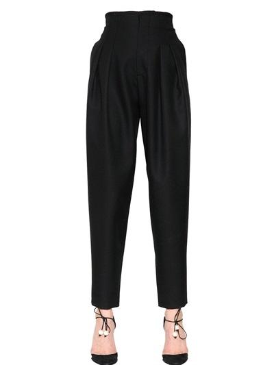 Philosophy Di Lorenzo Serafini High Waisted Wool Gabardine Pants