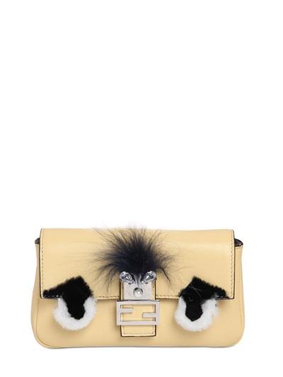 Fendi - Micro Baguette Monster Leather Bag