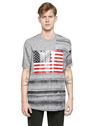 Givenchy Columbian Fit Usa Flag Cotton T-shirt