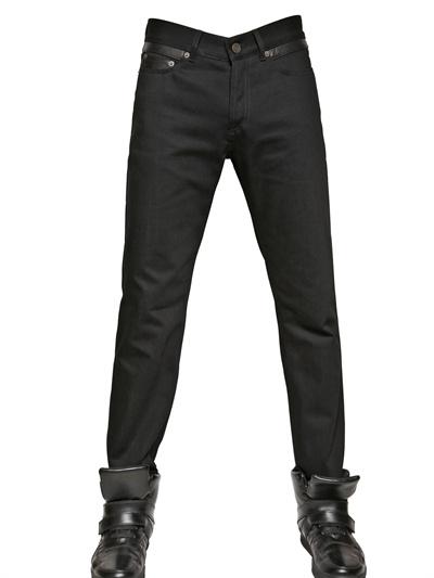 Givenchy 18.5cm Leather And Cotton Slim Fit Jeans