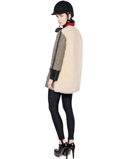 Moncler Gamme Rouge Quilted Wool & Shearling Coat