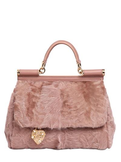 Dolce & Gabbana Mamma Xiangao Fur Top Handle Bag