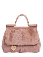 Dolce & Gabbana Mamma Xiangao Fur Top Handle Bag