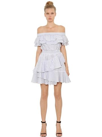 Designers Remix Brigitte Striped Cotton Poplin Dress