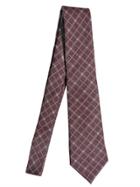 Canali 8cm Checked Wool & Silk Blend Tie