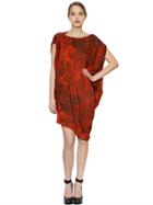 Vivienne Westwood Anglomania Draped Printed Viscose Jersey