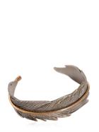 Htc Hollywood Trading Company Metal Feather Cuff Bracelet
