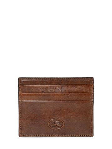 The Bridge Hand-painted Leather Card Holder