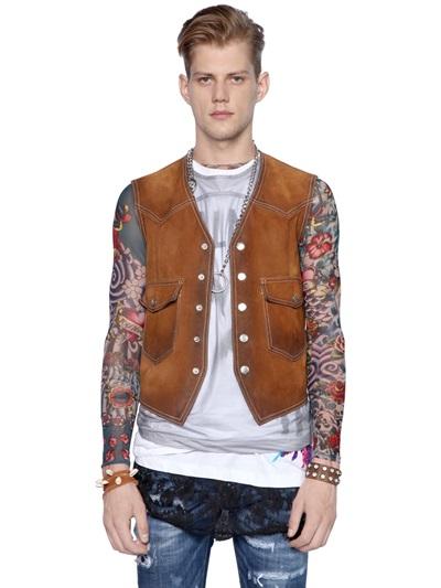 Dsquared2 Suede Grunge Vest
